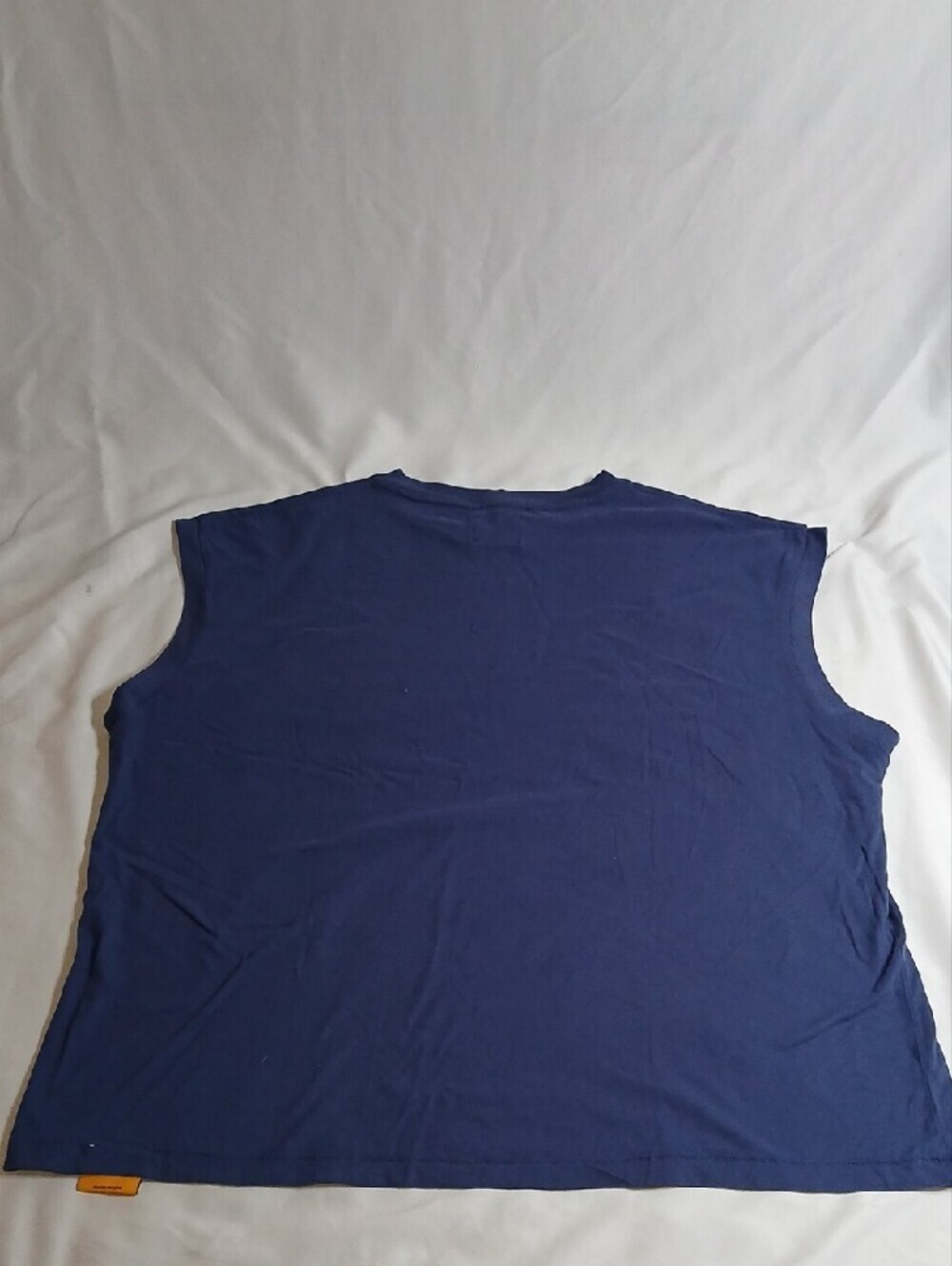 Gallery Dept Navy Sleeveless Pocket Tee with White Logo - Picture 4 of 4